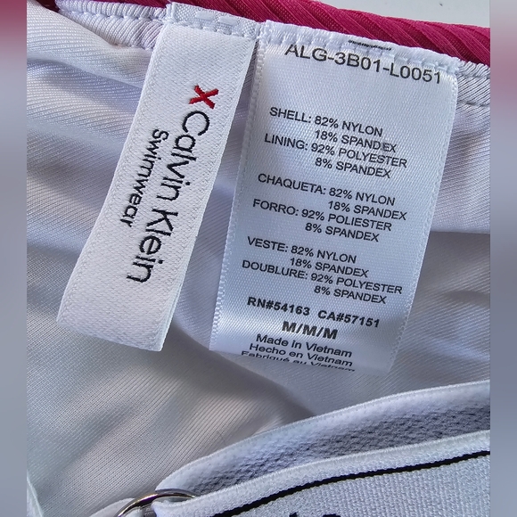 Calvin Klein Ribbed Logo Bikini Top Medium NWOT - Picture 4 of 5